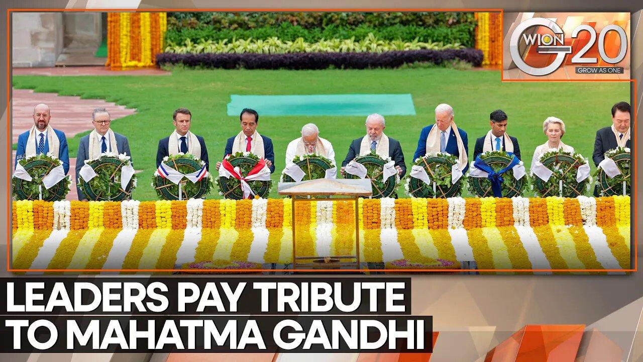 G20 Summit 2023: World leaders at Rajghat to pay tribute to Mahatma Gandhi | Latest News | WION