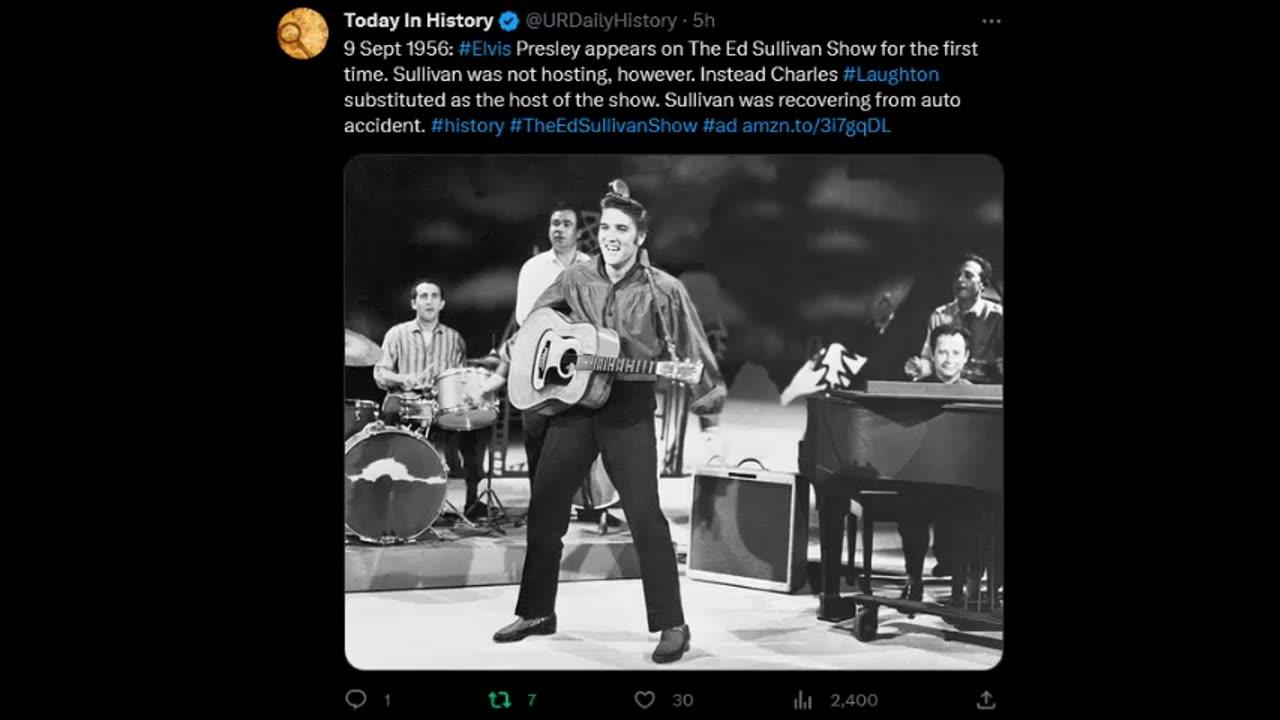 Today in history Elvis appears on the Ed Sullivan show