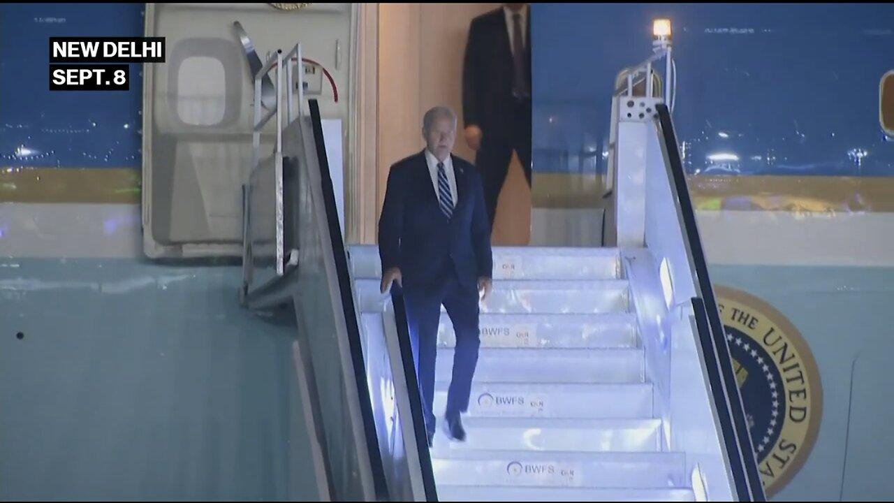 Biden Arrives In New Delhi For G-20