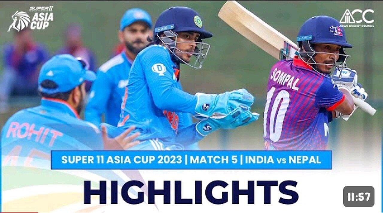 Super 11 asis 2023 | match nepal vs india