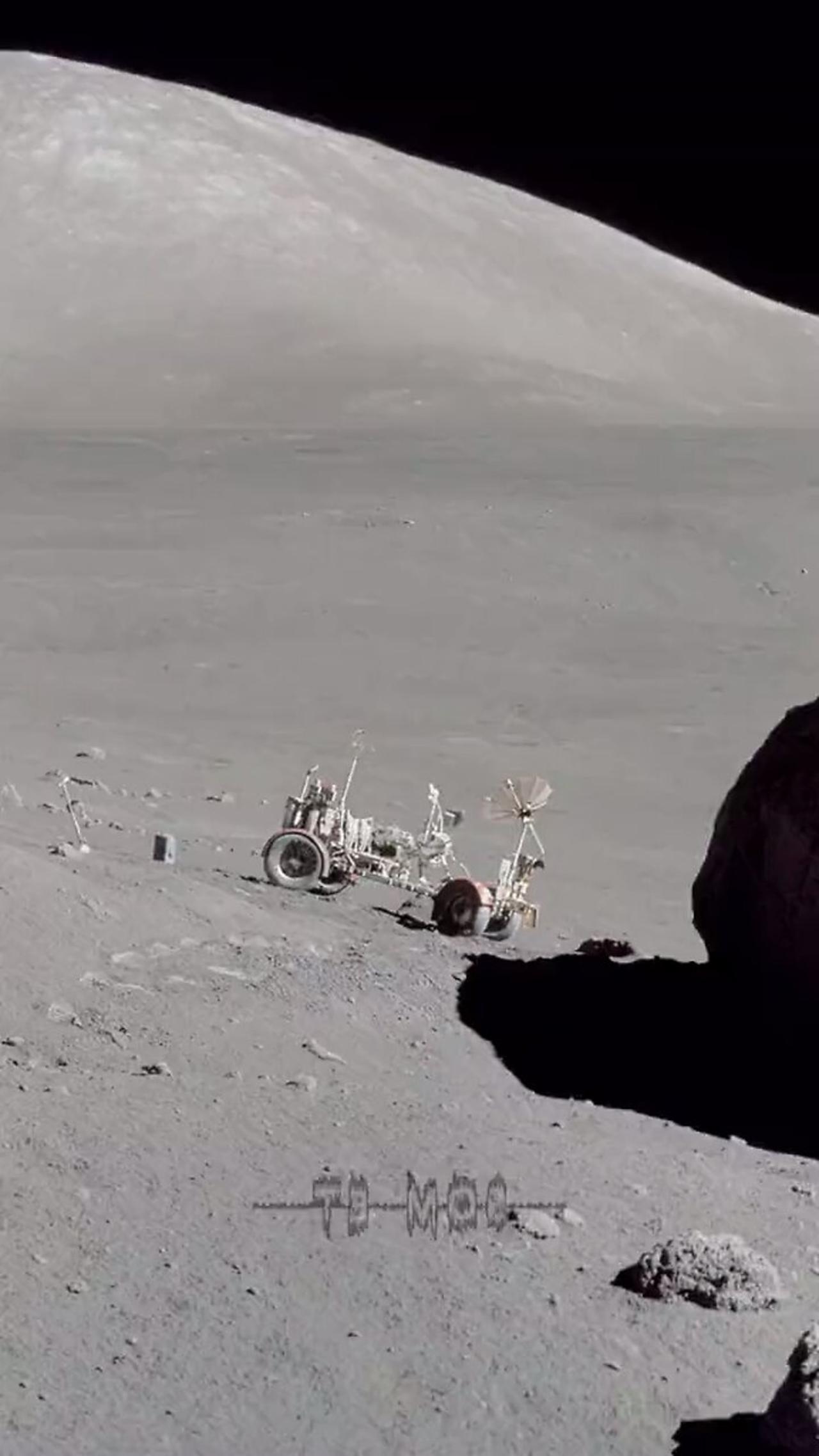 Apollo 12 Moon footage Picture.