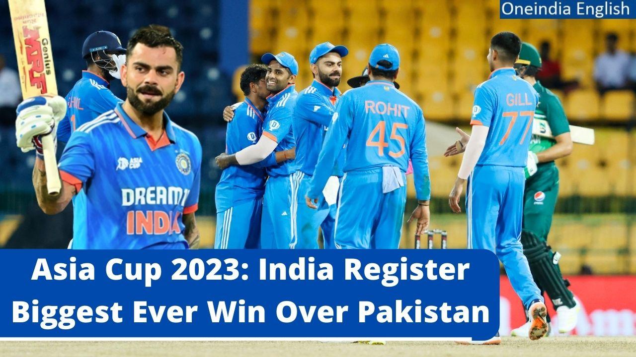 Asia Cup 2023: India thrash Pakistan by 228 runs, Kohli-Rahul-Kuldeep Star | Oneindia News