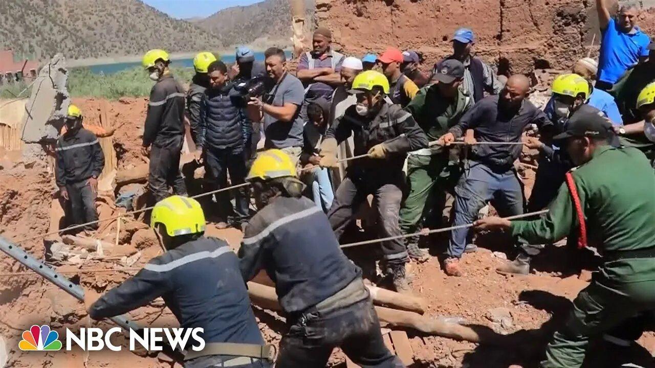 Rescue teams search Morocco earthquake wreckage using their bare hands