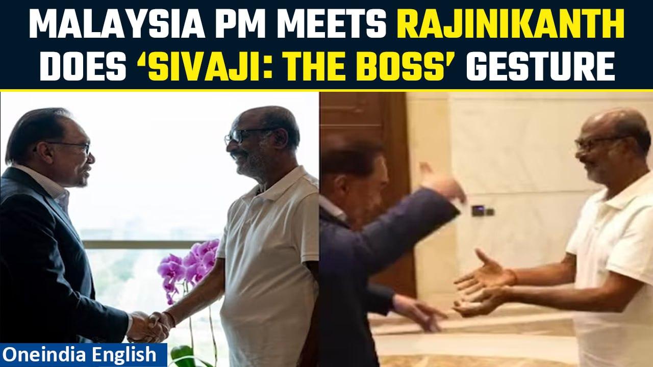Rajinikanth meets Malaysia PM Anwar Ibrahim in traditional veshti, video goes viral | Oneindia News