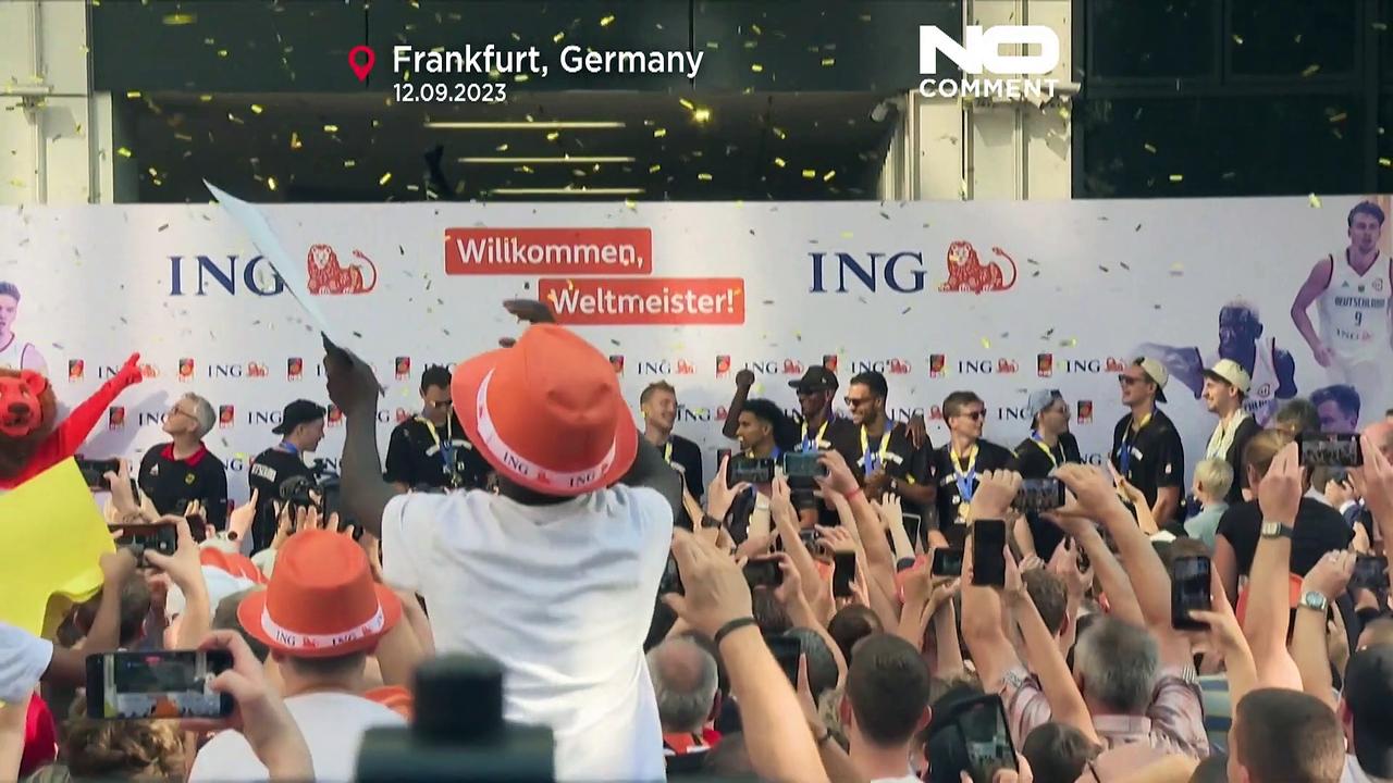 WATCH: German basketball world champions welcomed home by fans