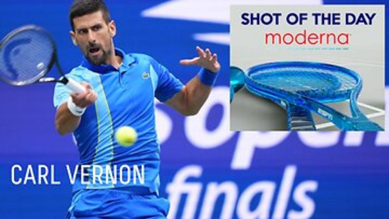IRONY! 😂 Djokovic gets shot of the day