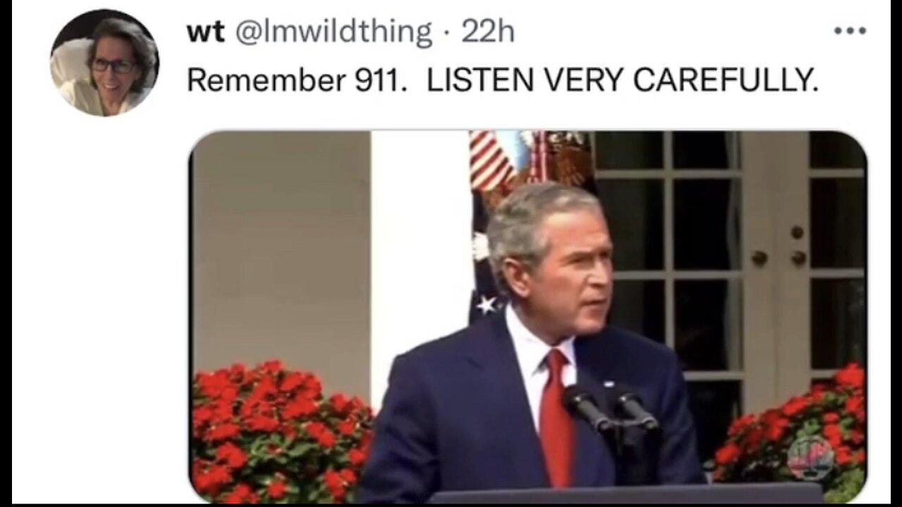 George Bush admits there were explosives in the building on 9/11