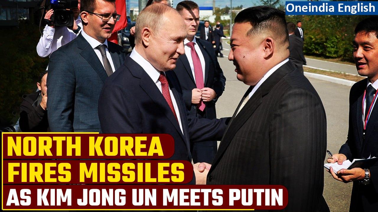 As Kim Jong Un meets Putin in Russia, North Korea fires ballistic missile | Oneindia News