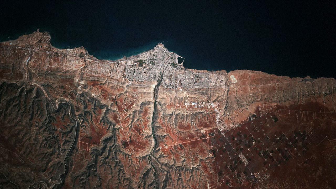 Libya: before and after dam breaks in Derna