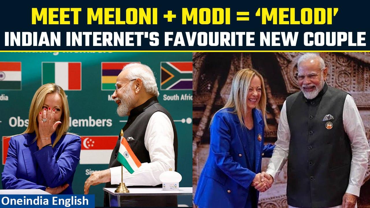 Narendra Modi and Georgia Meloni are the Indian internet's favorite new couple, watch |Oneindia News