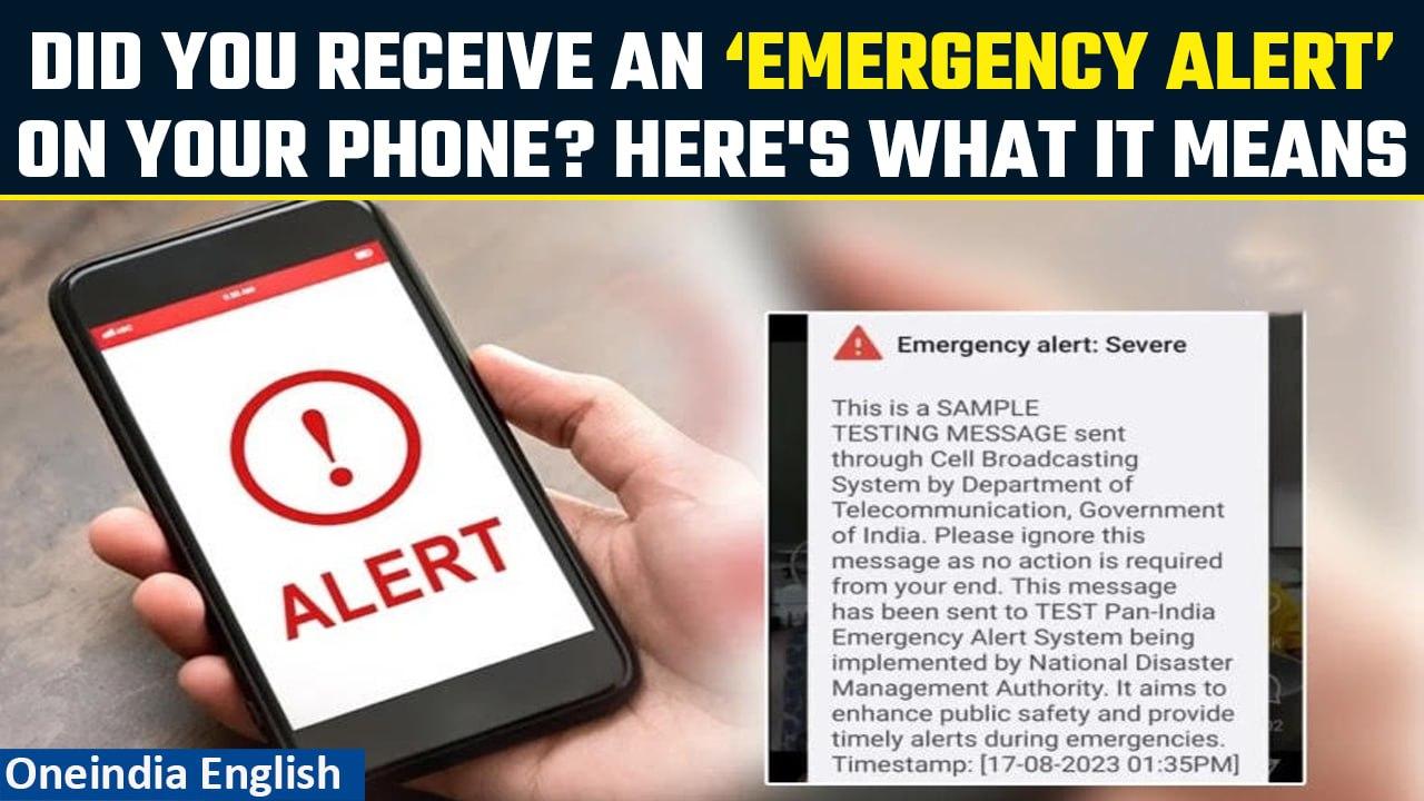 Emergency alert on phones, telcom department clarifies, here’s what it means | Oneindia News