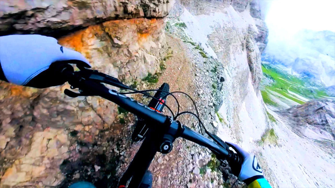 Must See! Adrenaline Junky and World Champion Mountain Biker Performs Incredible Stunt-Filled Descent in Italy