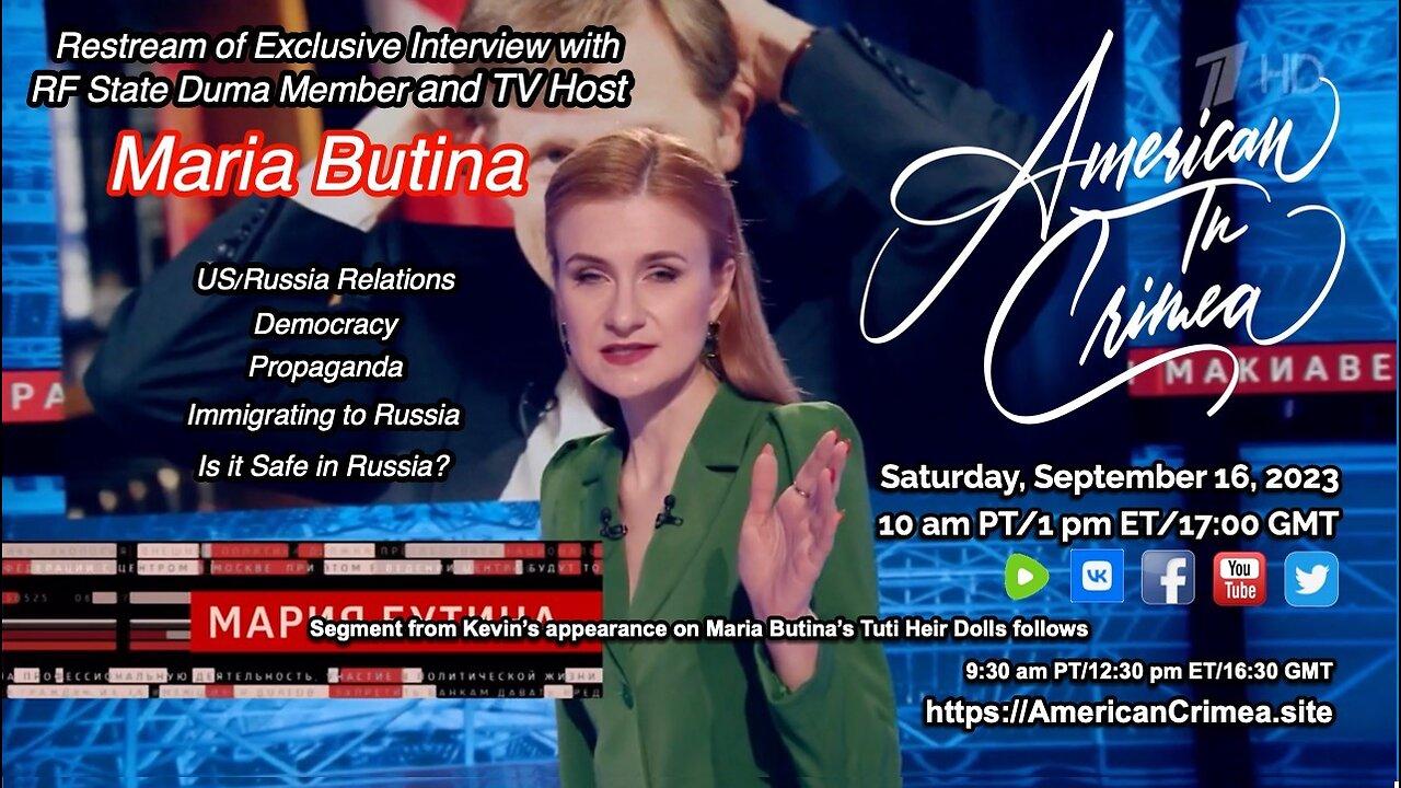 Restream of Maria Valeryevna Butina Interview