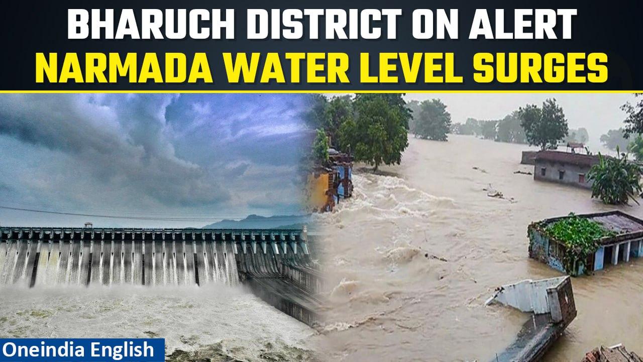 Narmada water level rises, Bharuch villages put on alert | OneIndia News