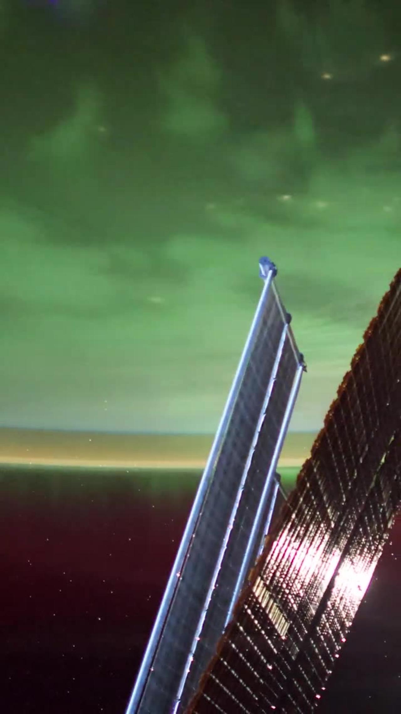 Northern light seen from the international space station