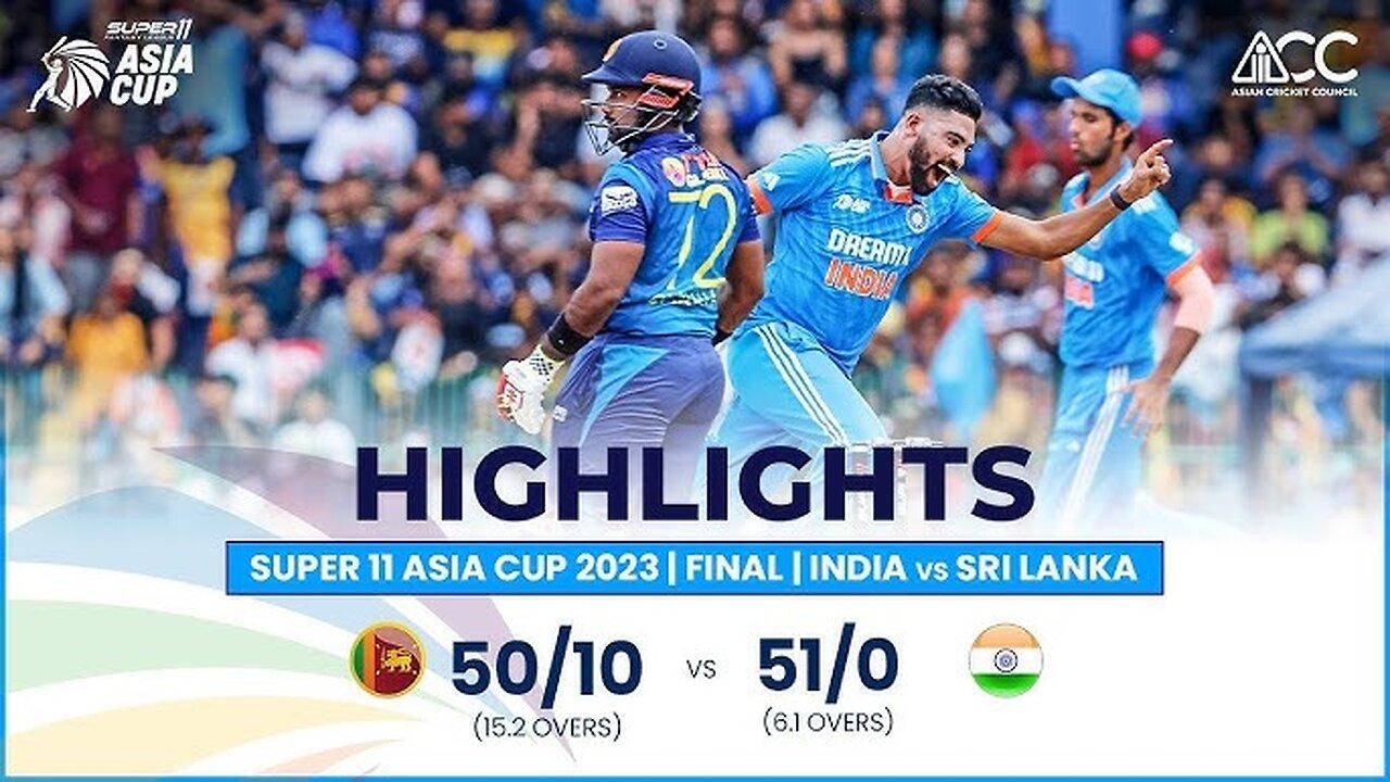 Asia Cup Final Match - IND Vs SL 17th September 2023
