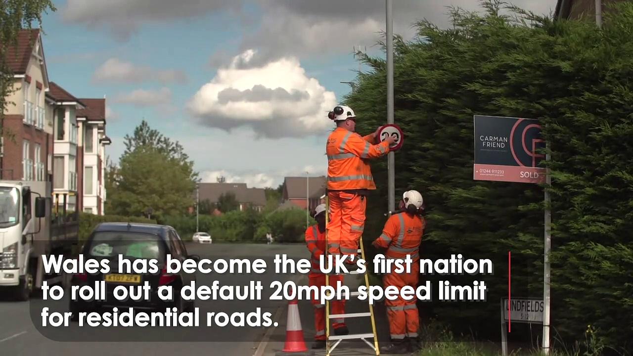 Wales rolls out 20mph speed limit on residential roads