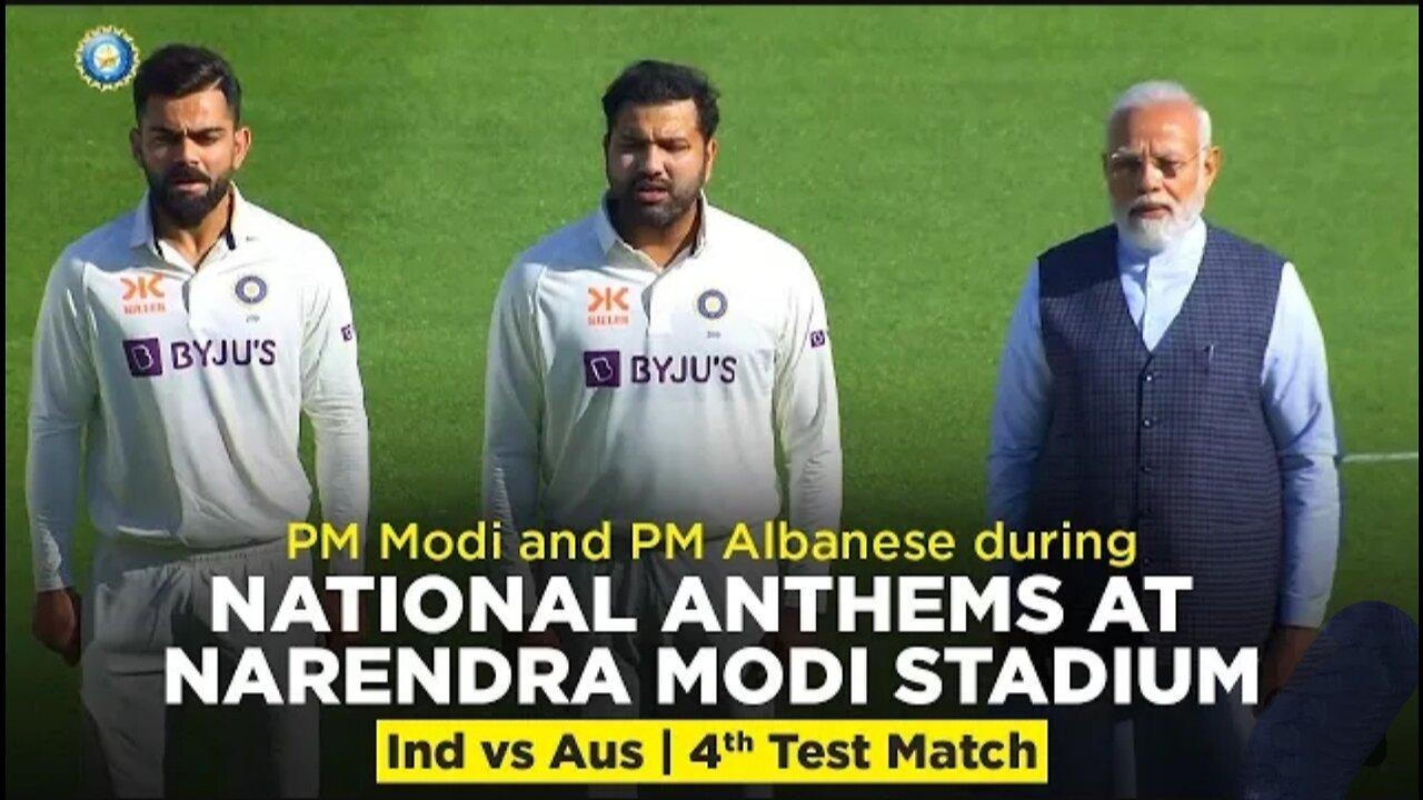 PM Modi & PM Albanese during National Anthems at Narendra Modi Stadium | Ind vs Aus❘ 4th Test Match