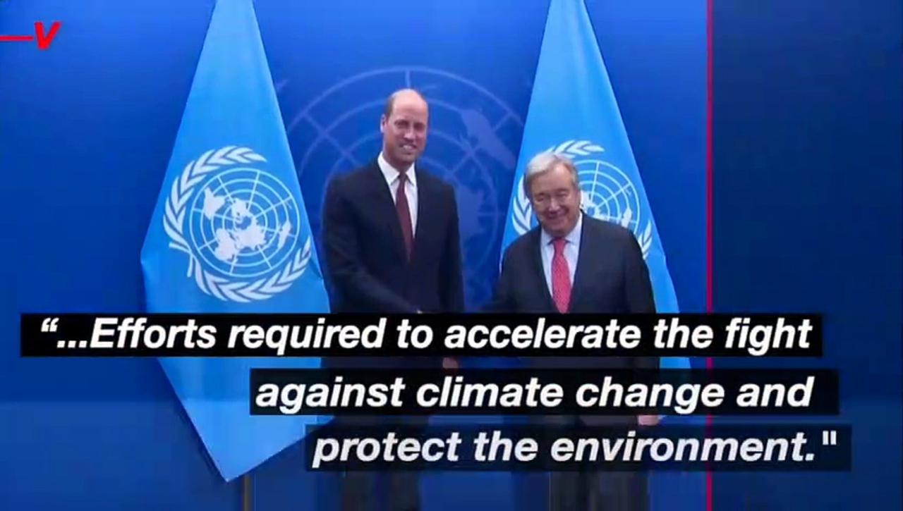 Prince William Joins U.N. Secretary-General to ‘Accelerate the Fight Against Climate Change’