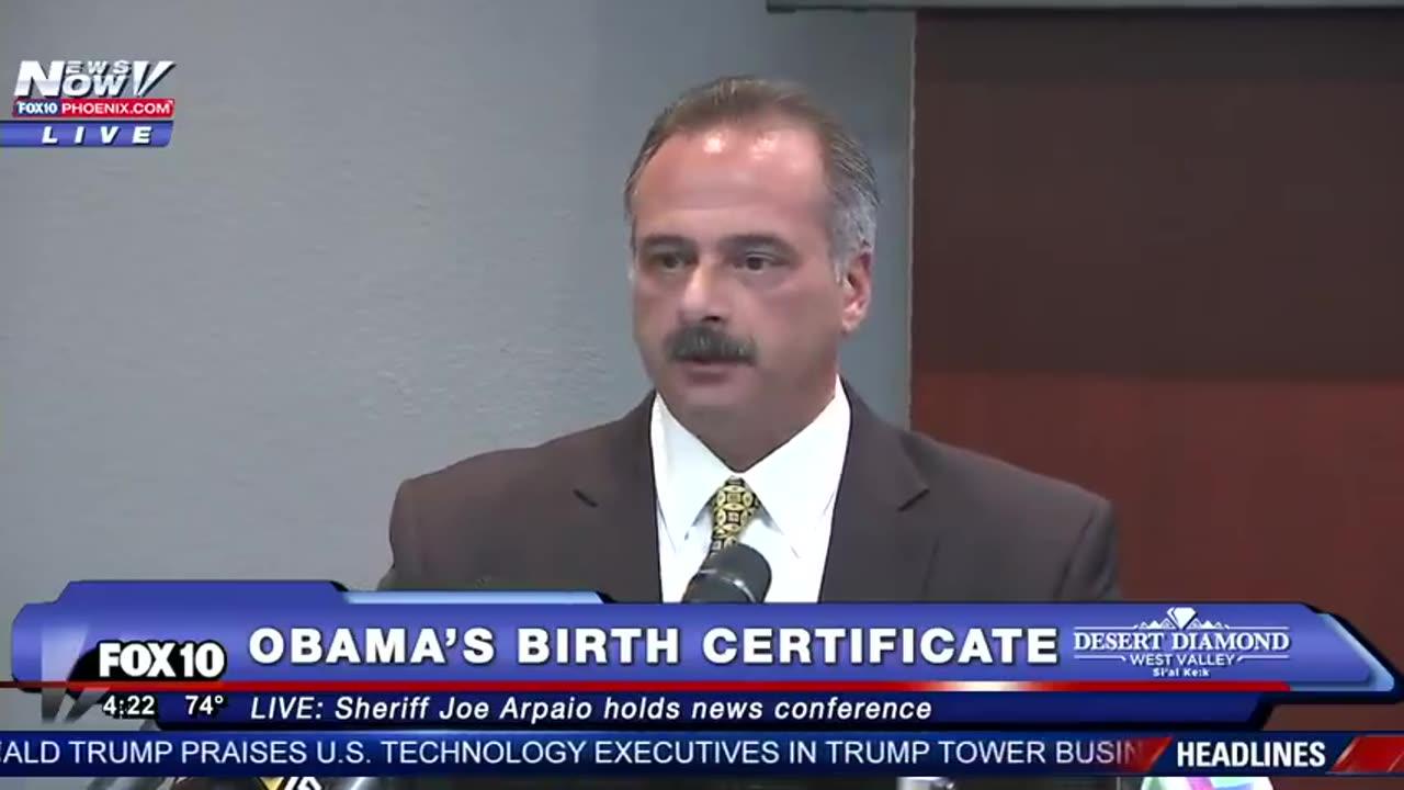 Sheriff Arpaio on Obama's Birth Certificate