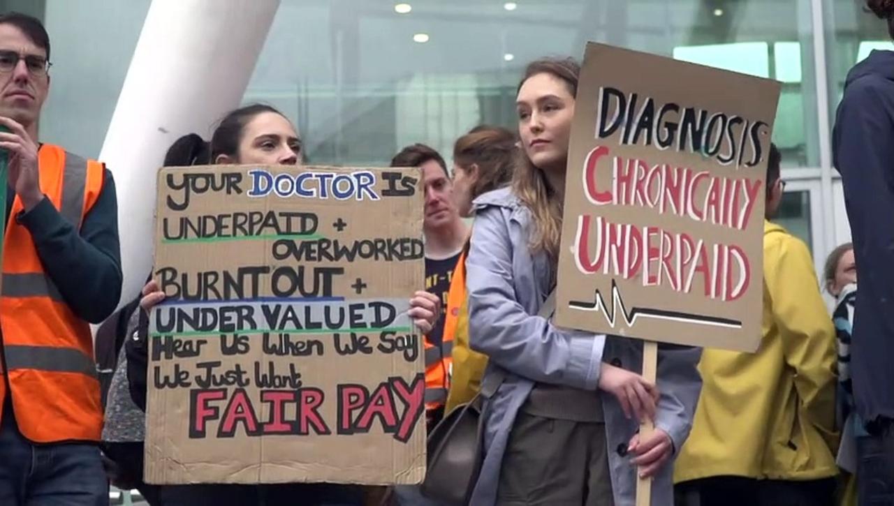 Junior doctors and consultants stage biggest NHS strike ever