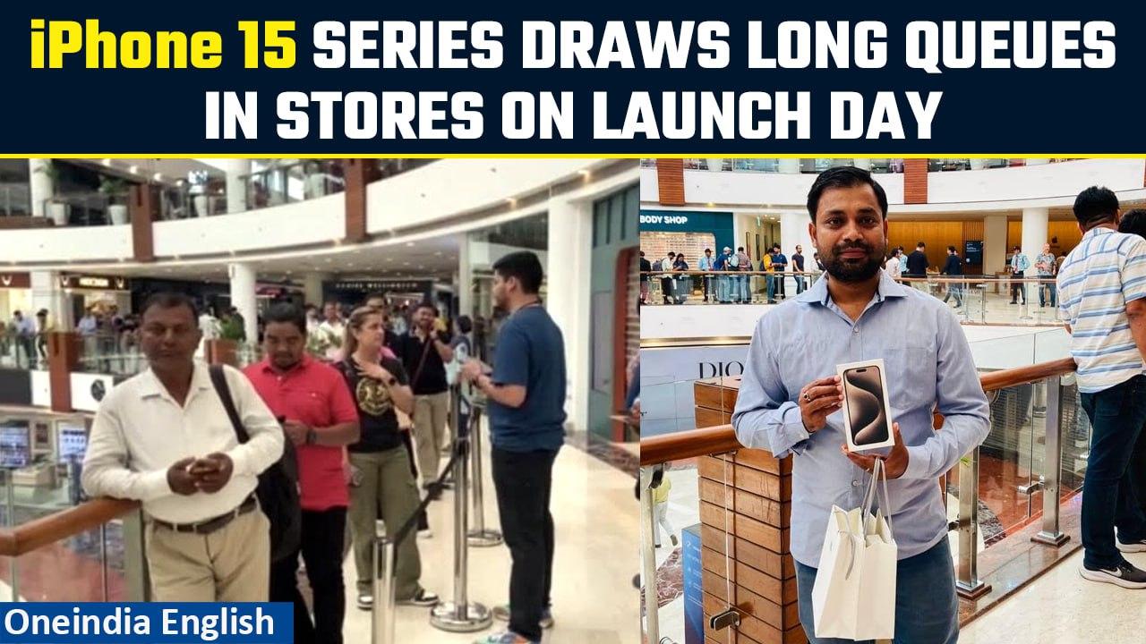 Apple iPhone 15 series first sale begins in India: Buyers line up to get new iPhones | Oneindia News
