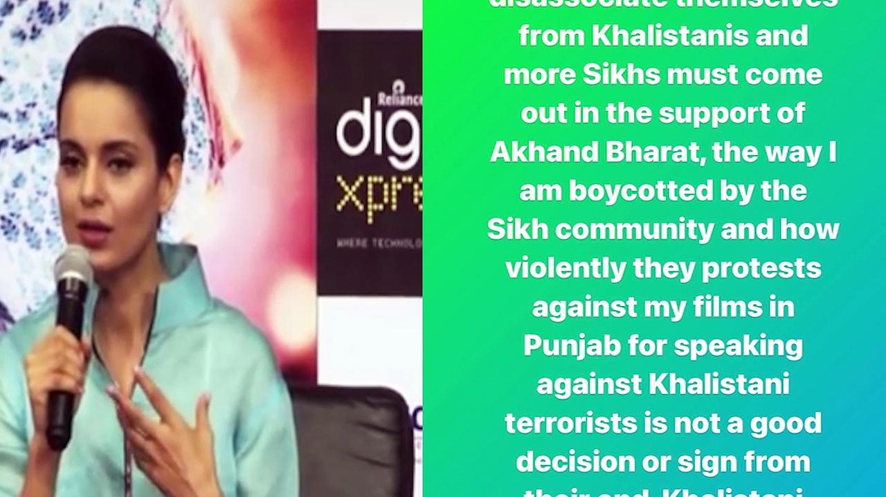 Kangana Ranaut urges Sikh community to come out in support of 'Akhand Bharat'