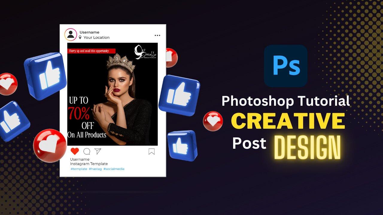 Make TRENDY Social Media Post Design in Photoshop | Photoshop Tutorials