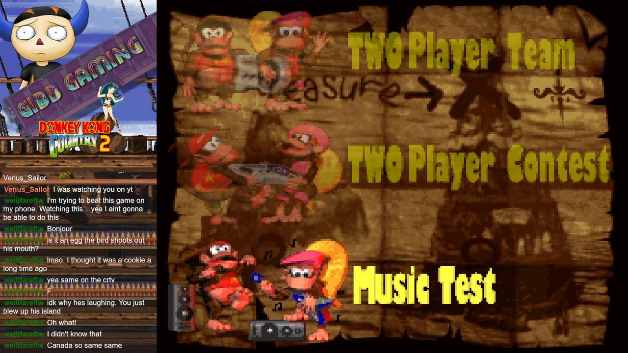 Donkey Kong Country 2 - Music Test and Cheat Codes