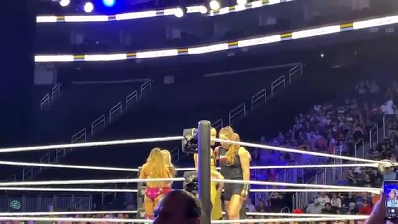 Liv Morgan (c) Aliyah vs Ronda Rousey Shayna Baszler part 02