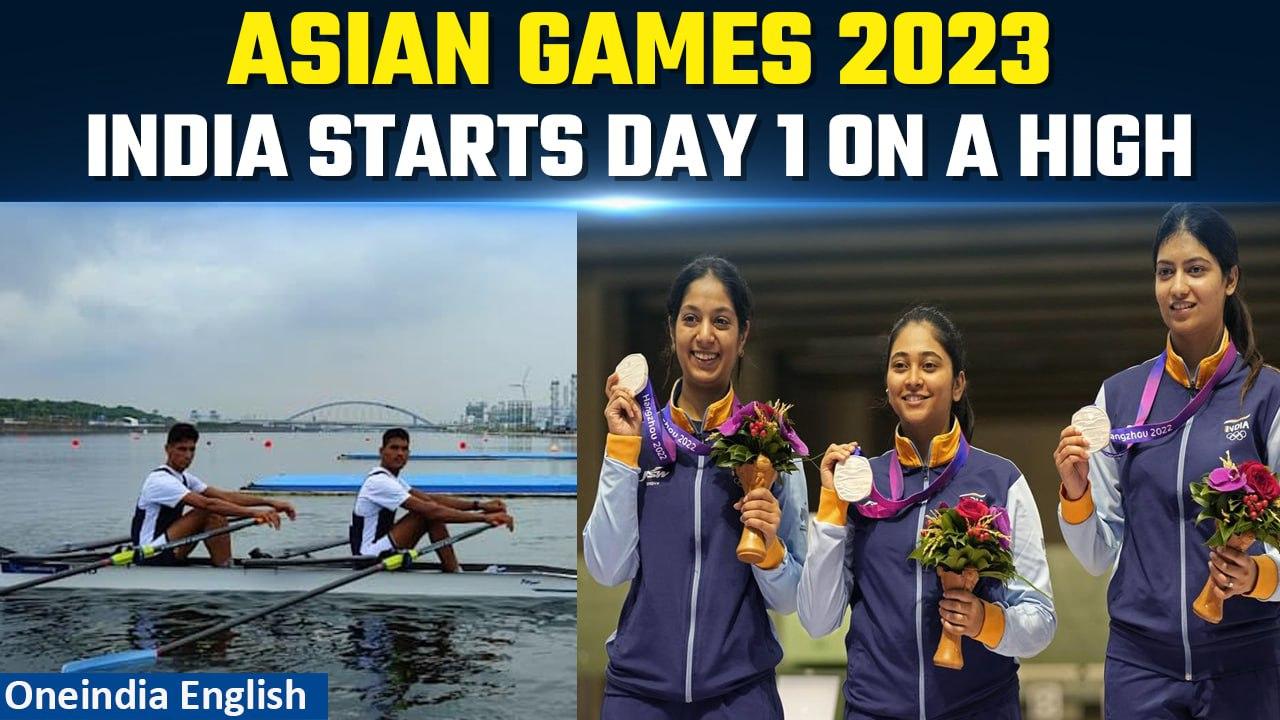 Asian Games 2023: India win silver in shooting, rowing, cricket team beats Bangladesh| Oneindia News