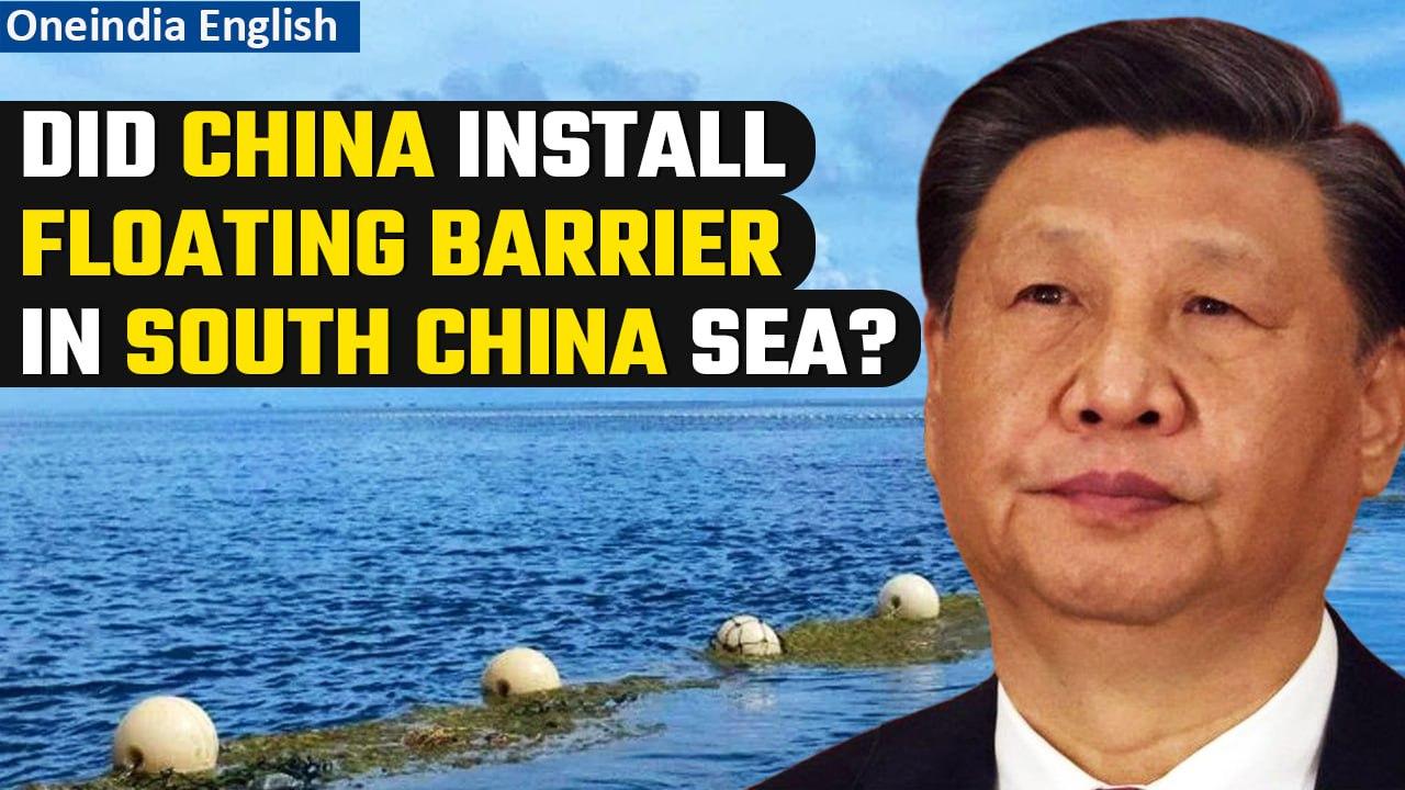 The Philippines accuses China of installing 'floating barrier' in South China Sea | Oneindia News