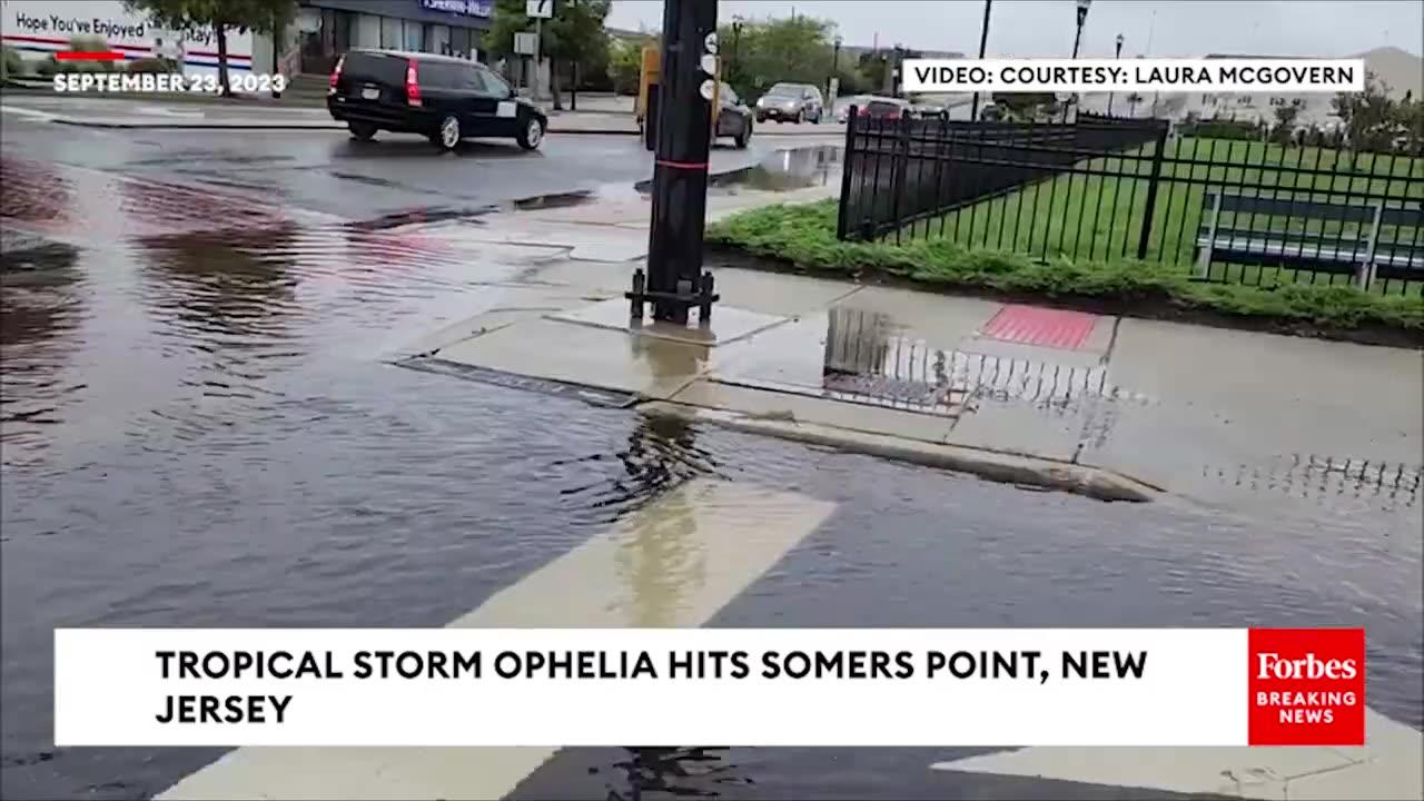 Scenes Of Tropical Storm Ophelia- U.S. Cities