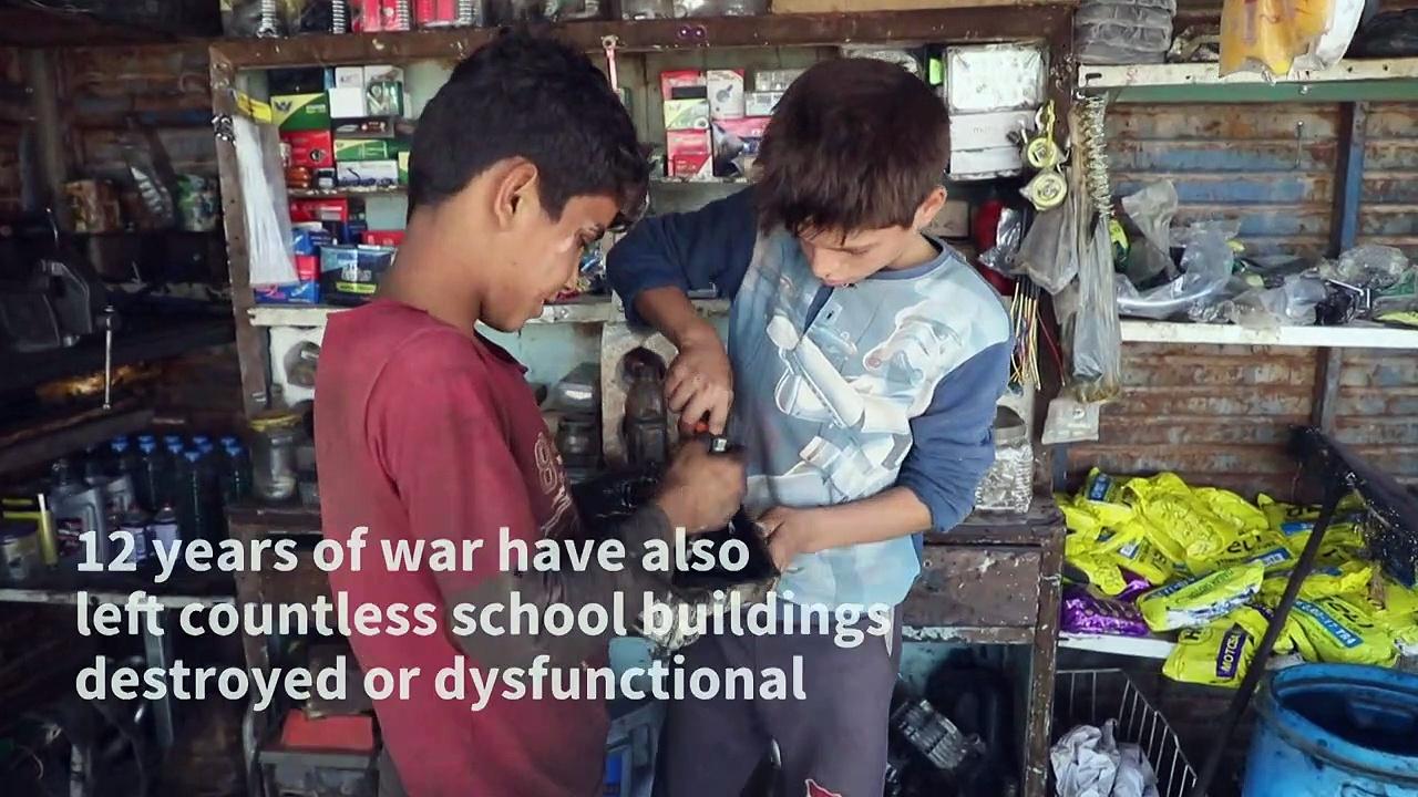 Back to school for some children and back to work for others in rebel-held Syria