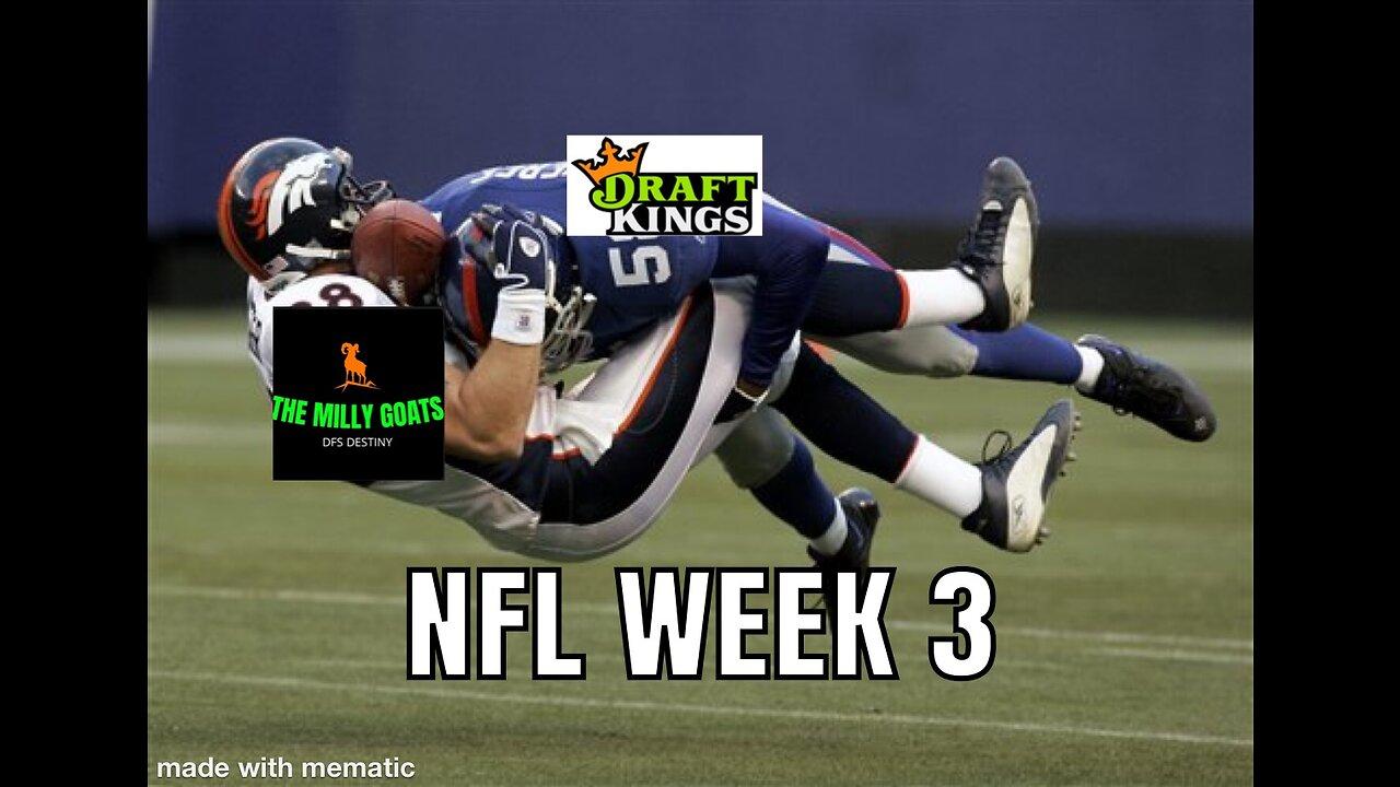 NFL Week 3 Recap + DraftKings Slate Night + RIP Clemson - DFS and Football