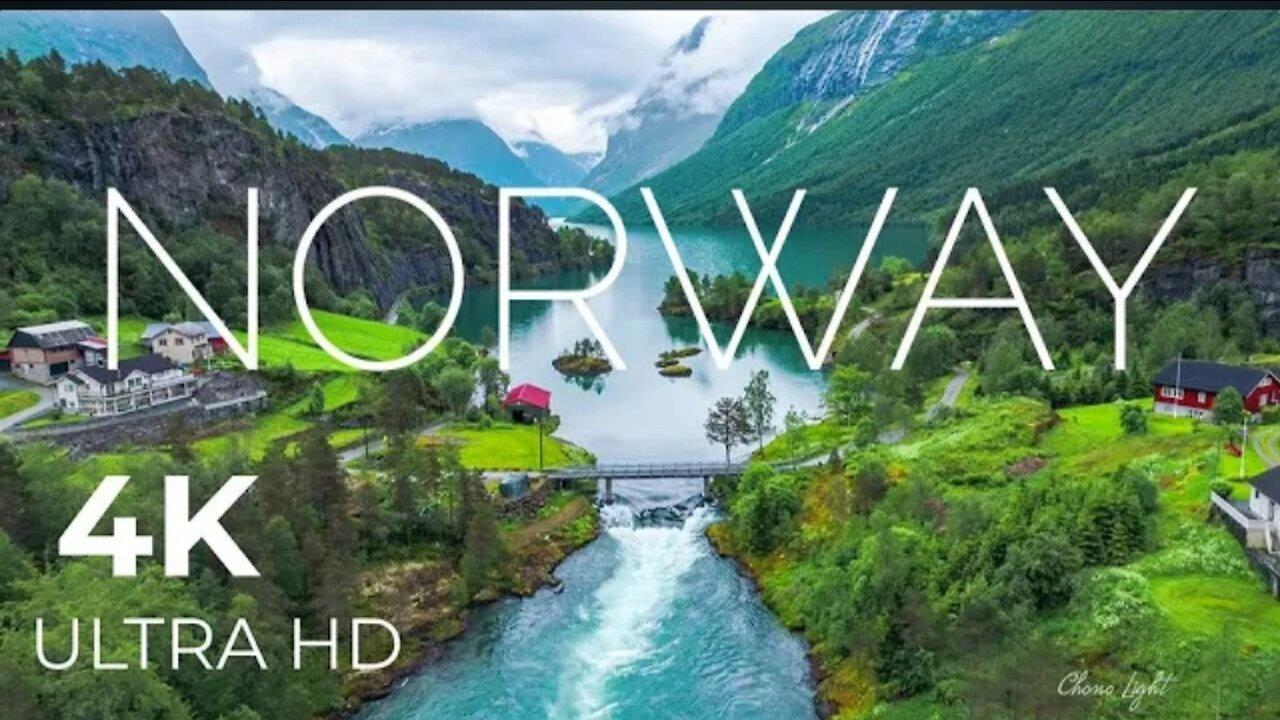 NORWAY AMAZING Horizon View bath with beautiful nature  4k videoHD