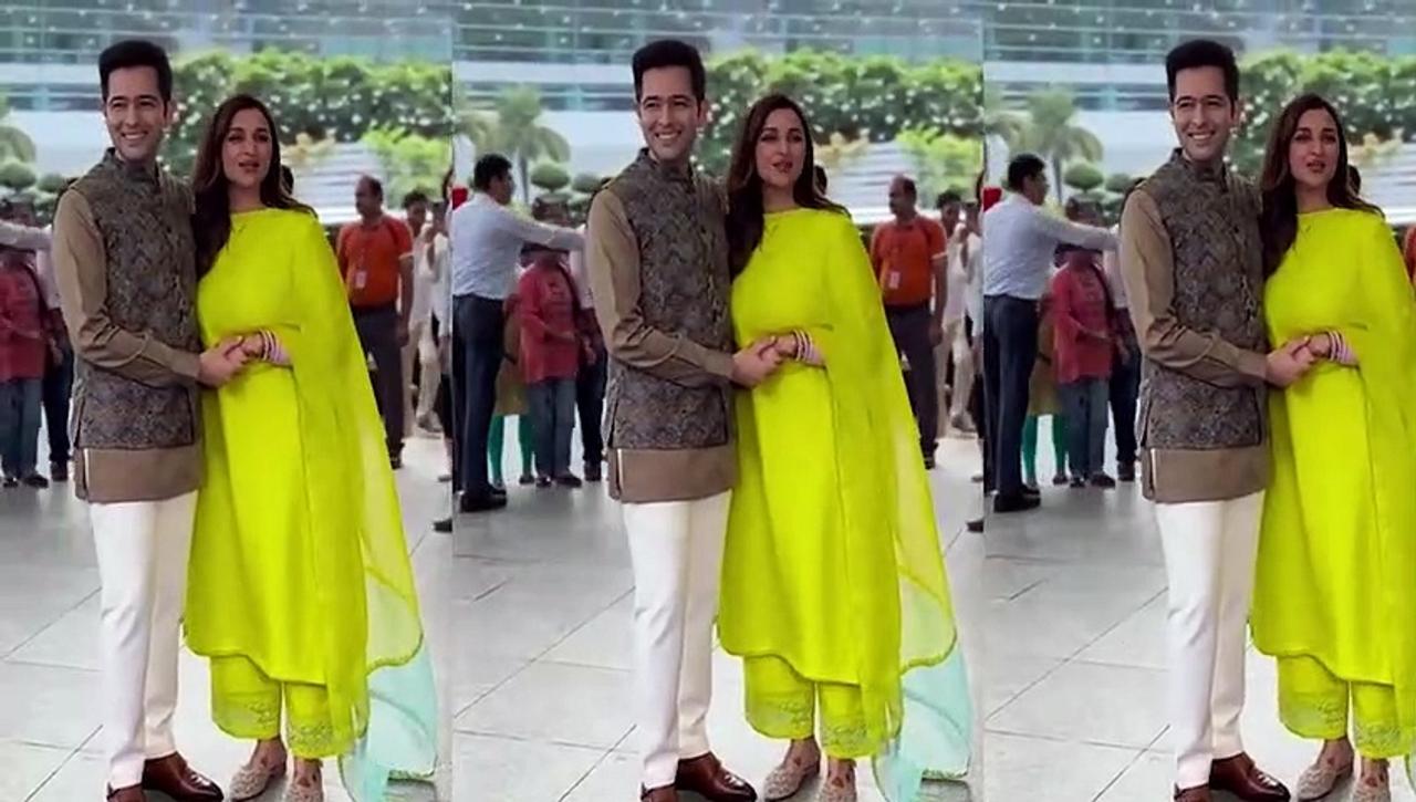 Newlyweds Parineeti and Raghav arrive in Delhi ahead of reception