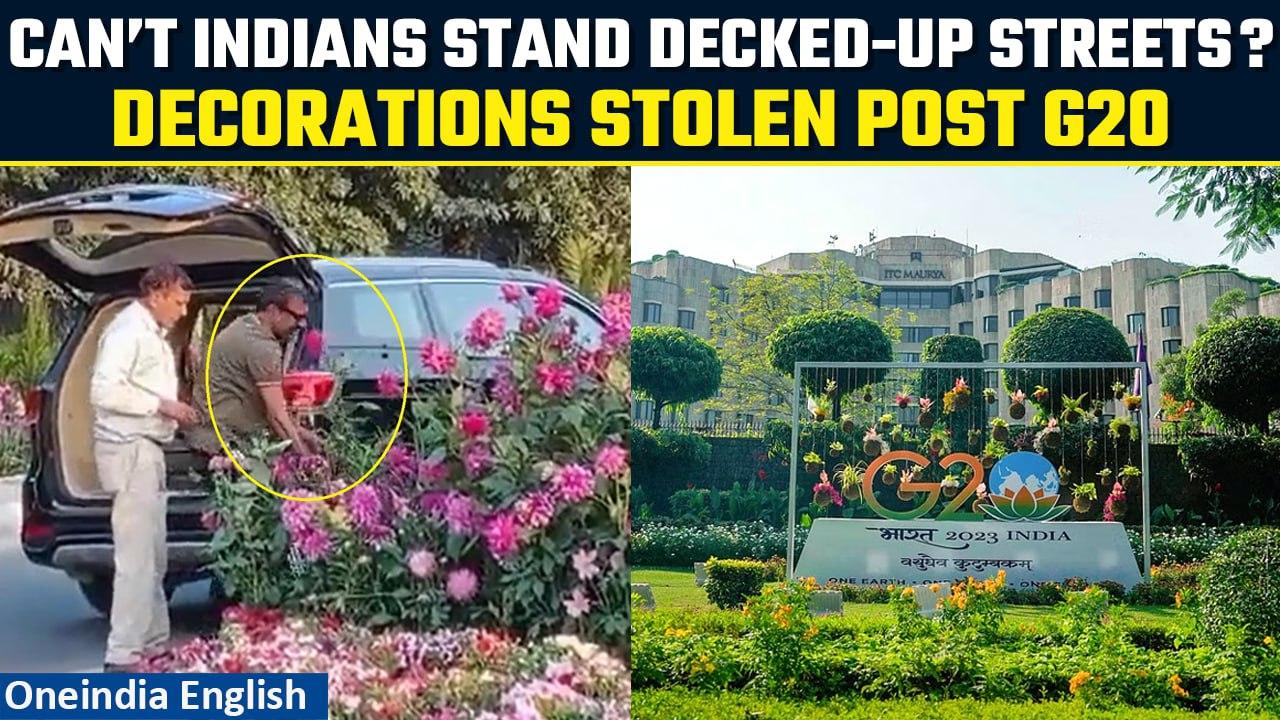 Post G20, thieves steal flower pots, wires from the Delhi's streets, details inside | Oneindia News