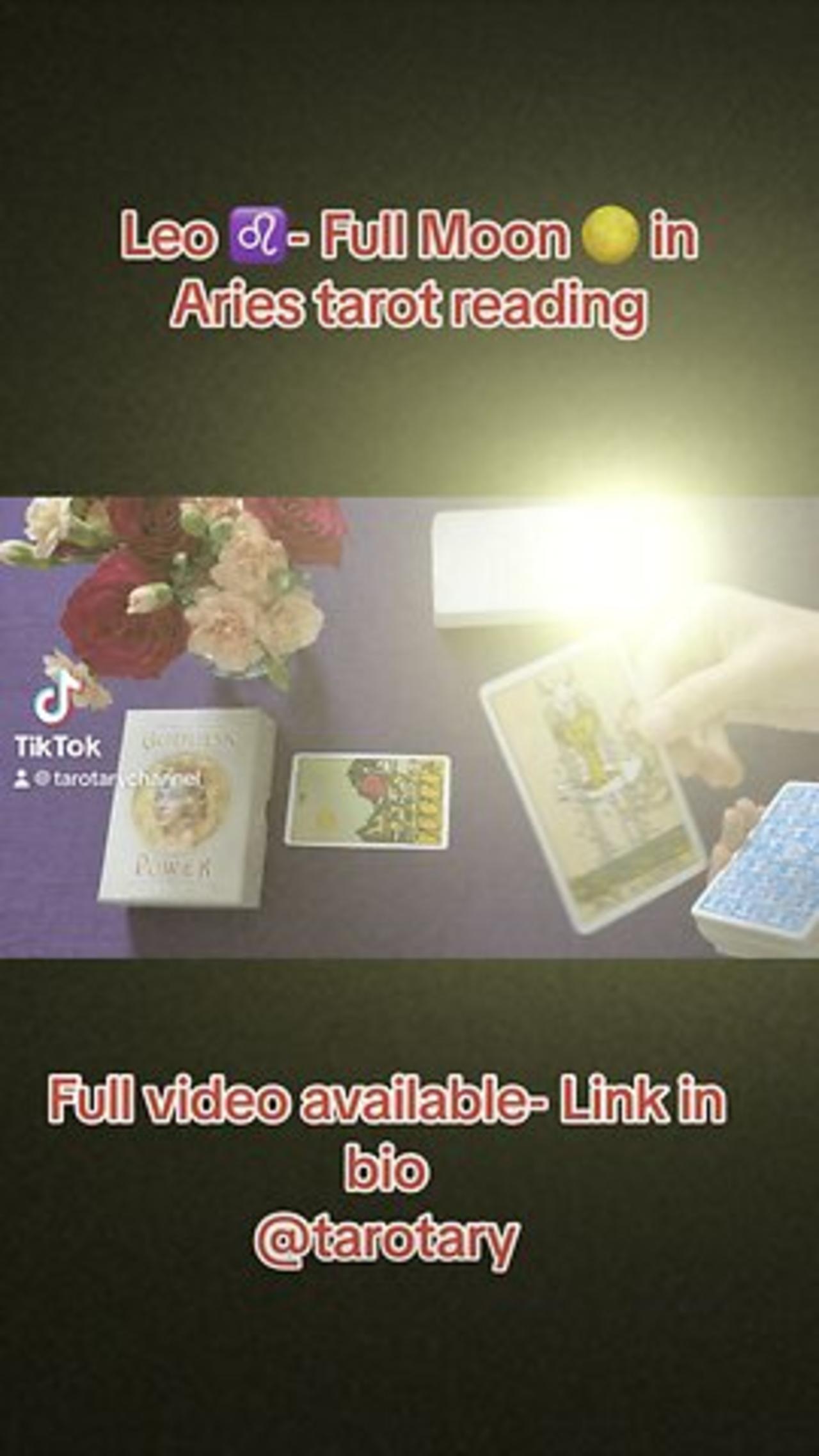 Leo ♌️- Full Moon 🌕 in Aries tarot reading extract #leo #tarot #tarotary