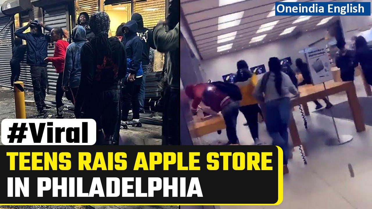 Philadelphia: Teens loot US Apple store in mad frenzy | Viral Video | Oneindia News