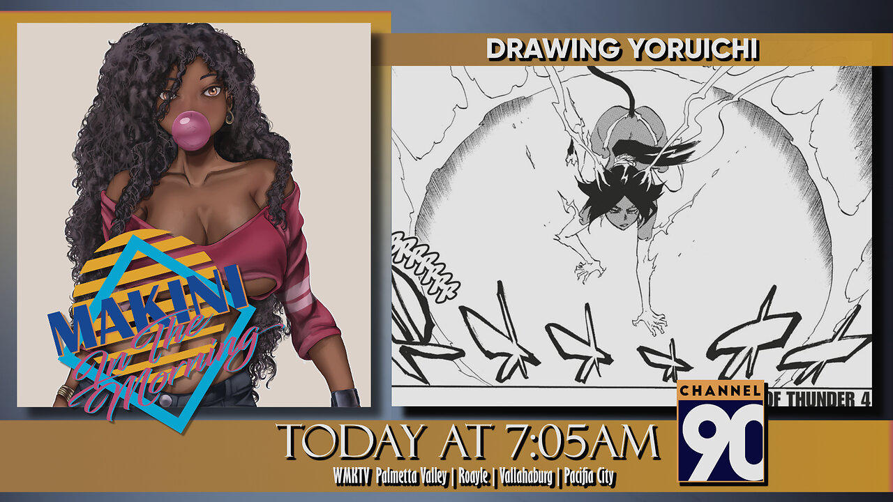 Drawing Yoruichi Part 2: Thunderous Lines & Feral Flats | Makini in the Morning | Episode 44
