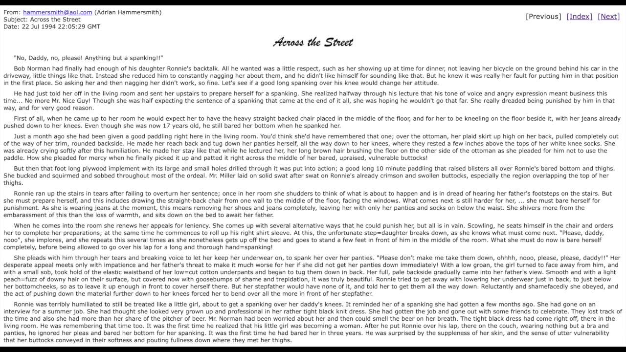 Across the Street by Adrian Hammersmith (Spanking Story)