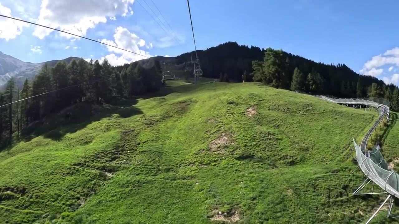 The Longest Elevated Mountain Napkin Ride in Switzerland | 🇨🇭 Churwalden