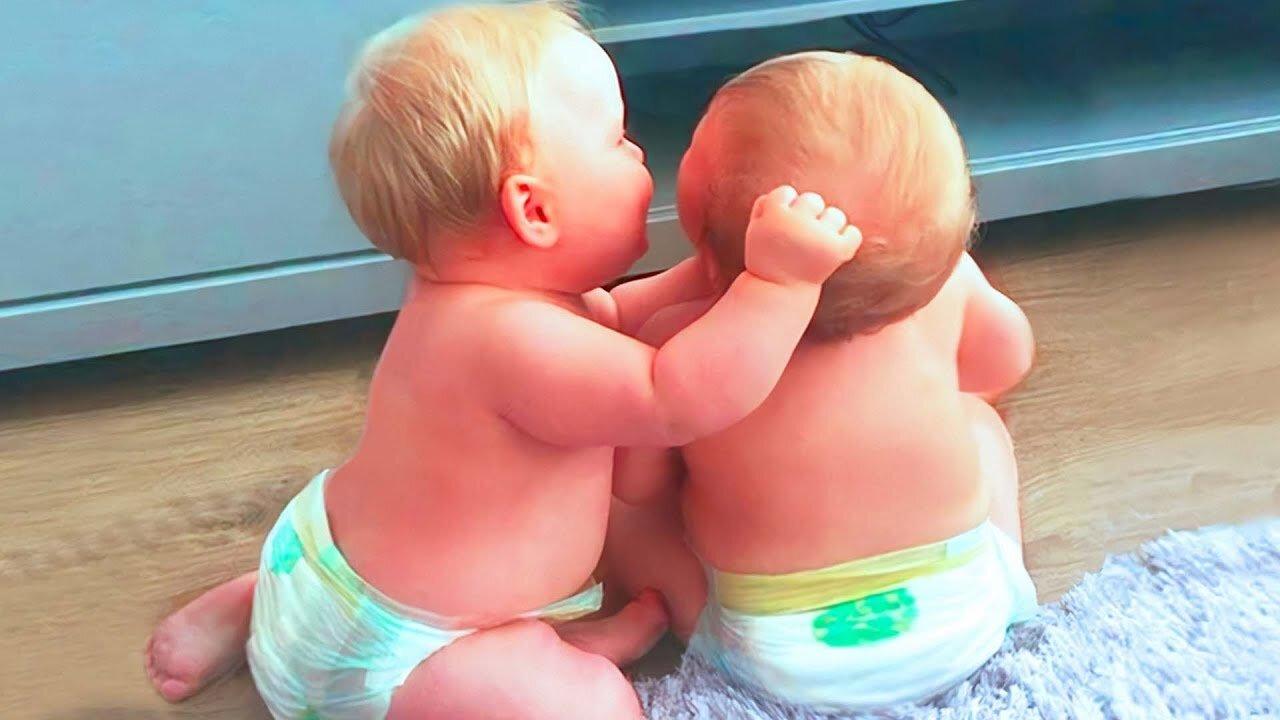 Cute and Funny Twin Babies