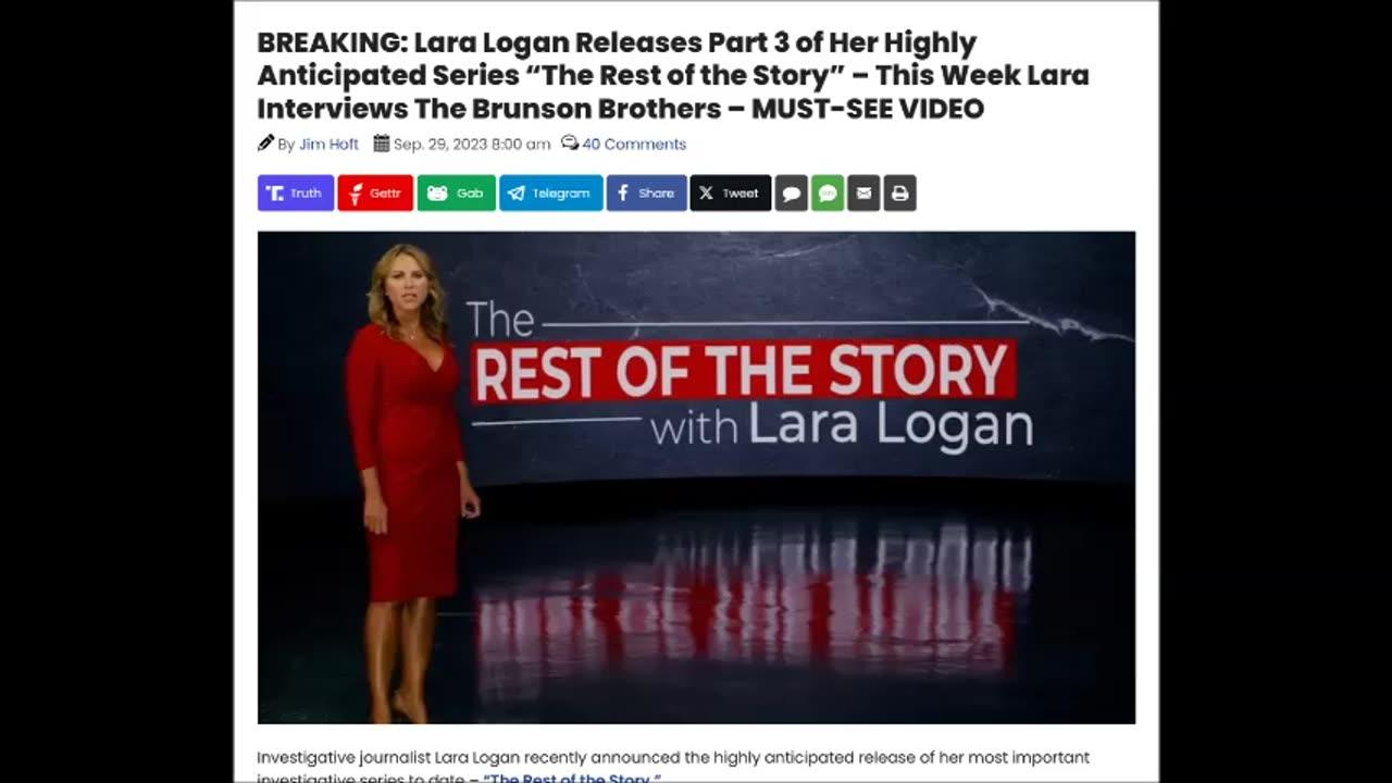 Lara Logan Releases Part 3 of Her Highly Anticipated Series “The Rest of the Story”