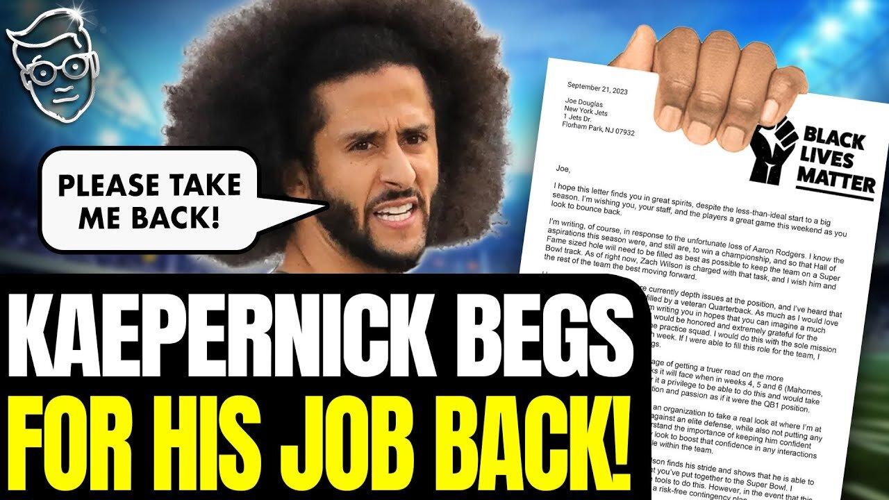 COLIN KAEPERNICK ON HIS KNEES BEGGING NFL TO BRING HIM BACK AFTER TO DECLARING FOOTBALL IS SLAVERY
