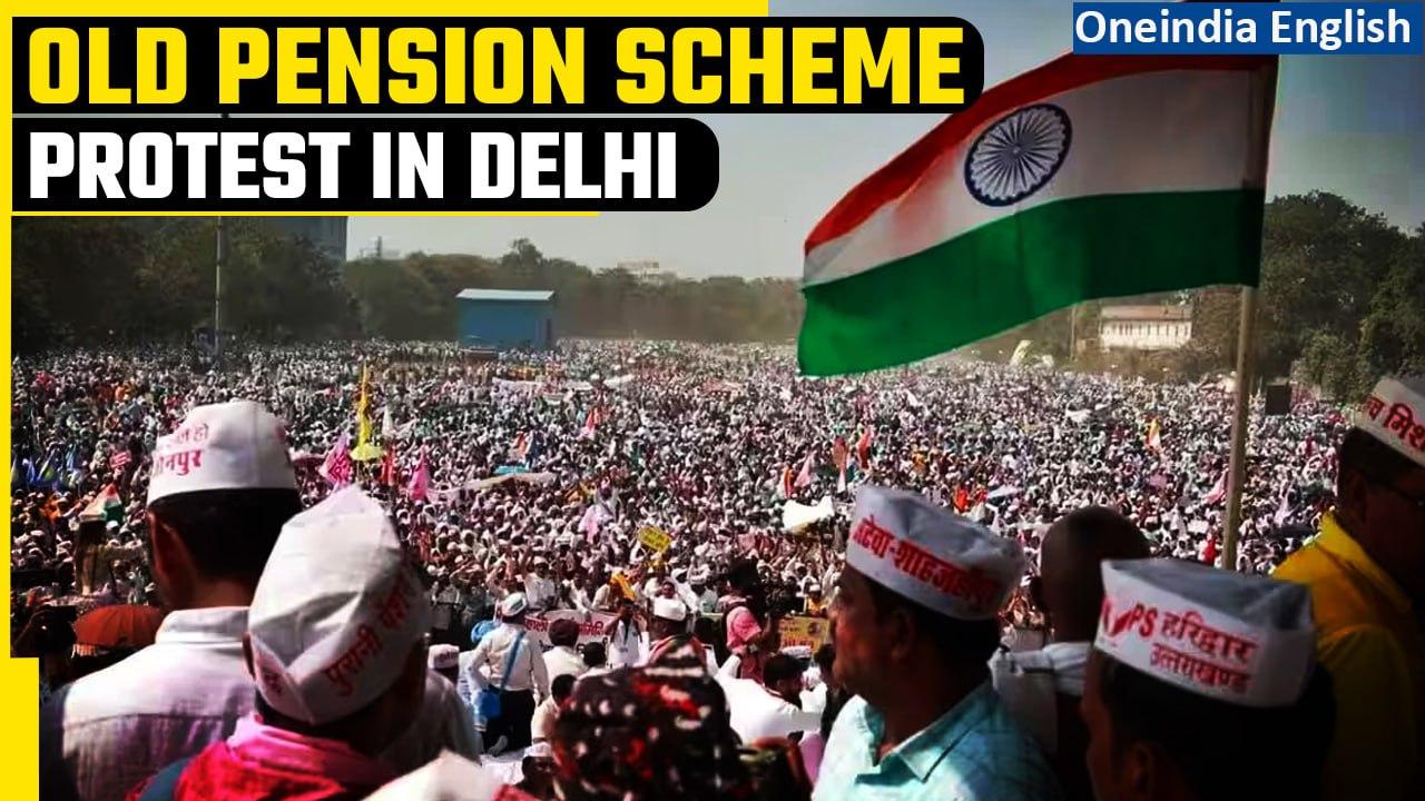 Massive Delhi Protest: Government Employees Demand Old Pension Scheme Restoration| Oneindia News