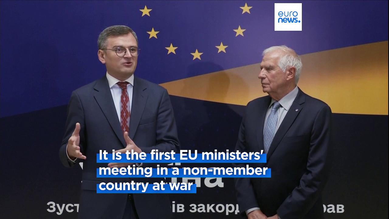 'Historic' meeting of EU foreign ministers in Kyiv to support Ukraine as allies show signs of strain