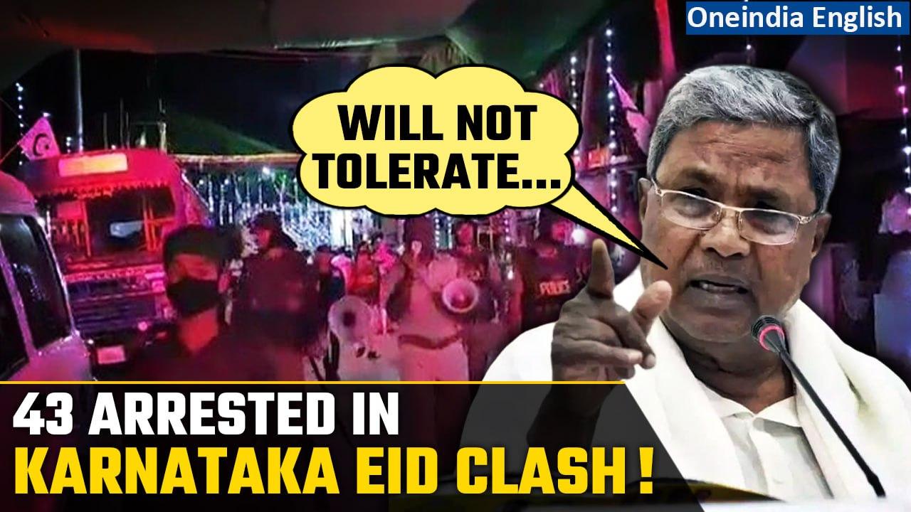 Shivamogga Eid clash: 43 arrested; Siddaramaiah says won’t tolerate such activities | Oneindia News