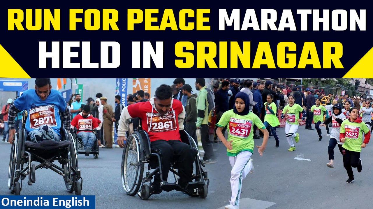 J&K:  Police organises ‘Run for Peace’ Kashmir Marathon in Srinagar | Watch | Oneindia News